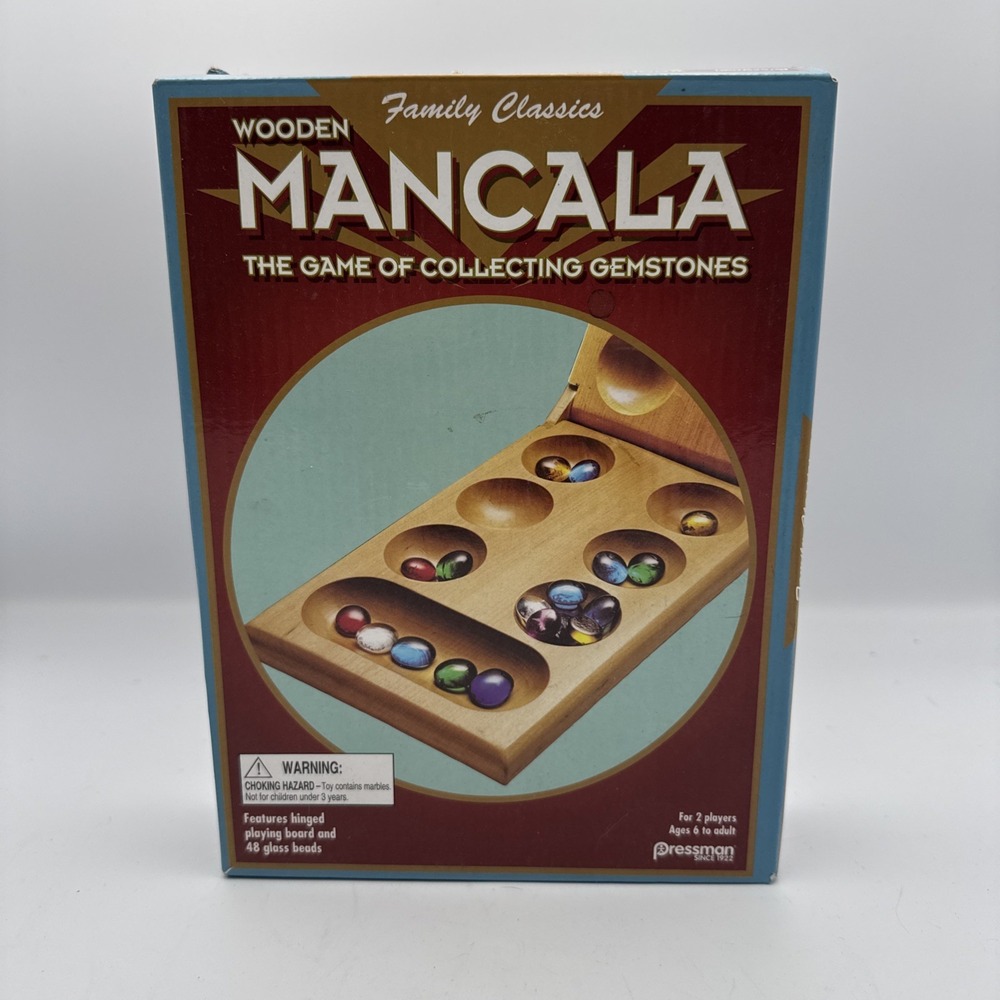 Mancala Wooden Family Classics by Pressman - 2022 Edition - Complete!